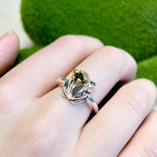 Frog Prince Crochet Ring