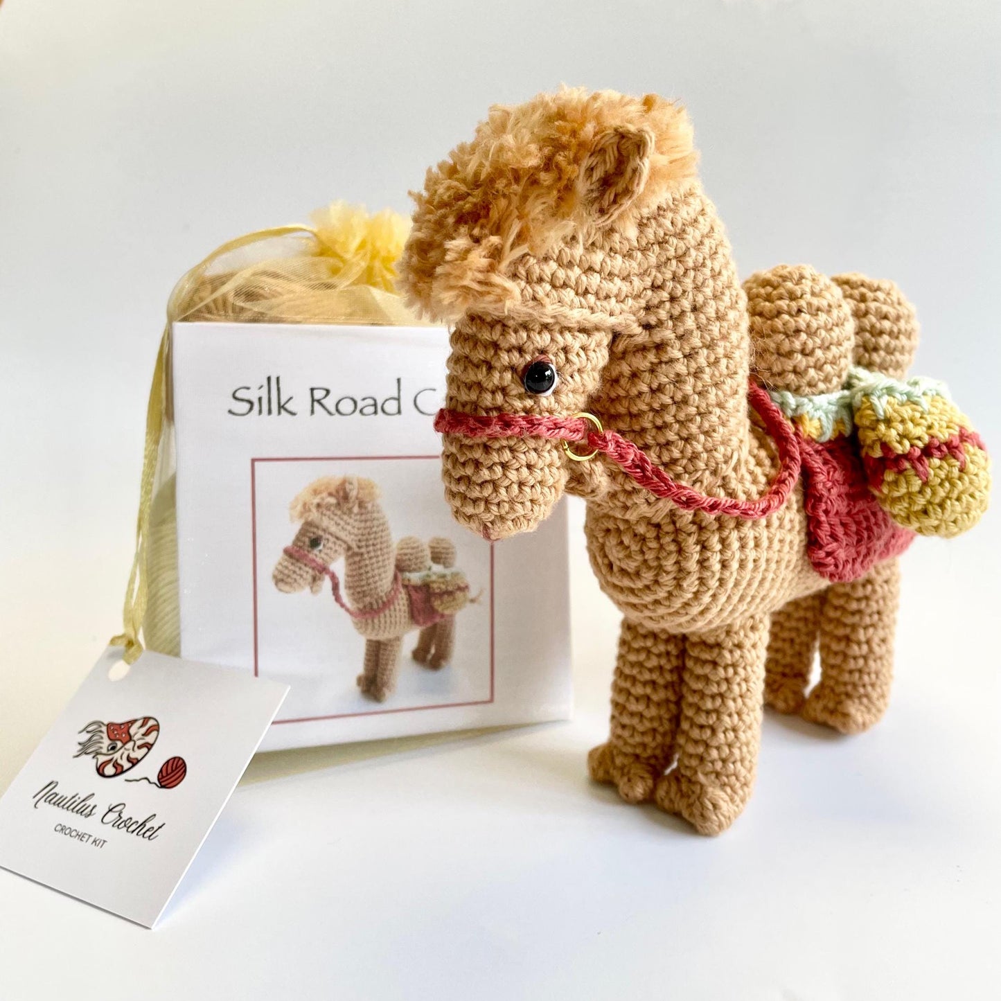 The Silk Road Camel Amigurumi Crochet Kit. Commissioned by The British Museum. With luxury yarns, full instructions & accessories.