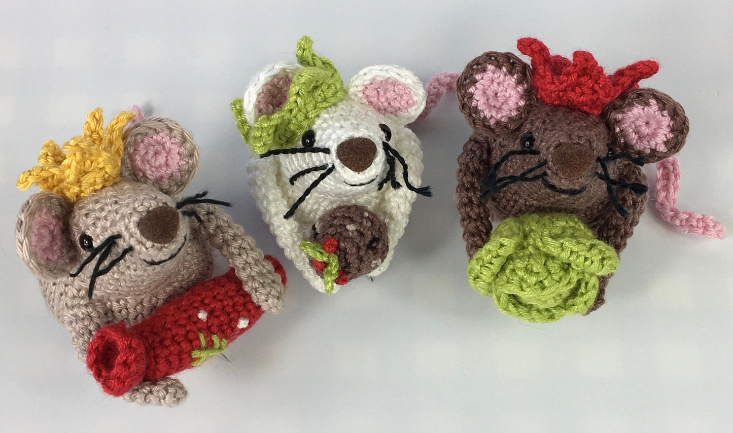 Christmas Mouse Crochet Kit - Rolo & Sprouts!  Complete Amigurumi Crochet Kit with luxury natural yarns.