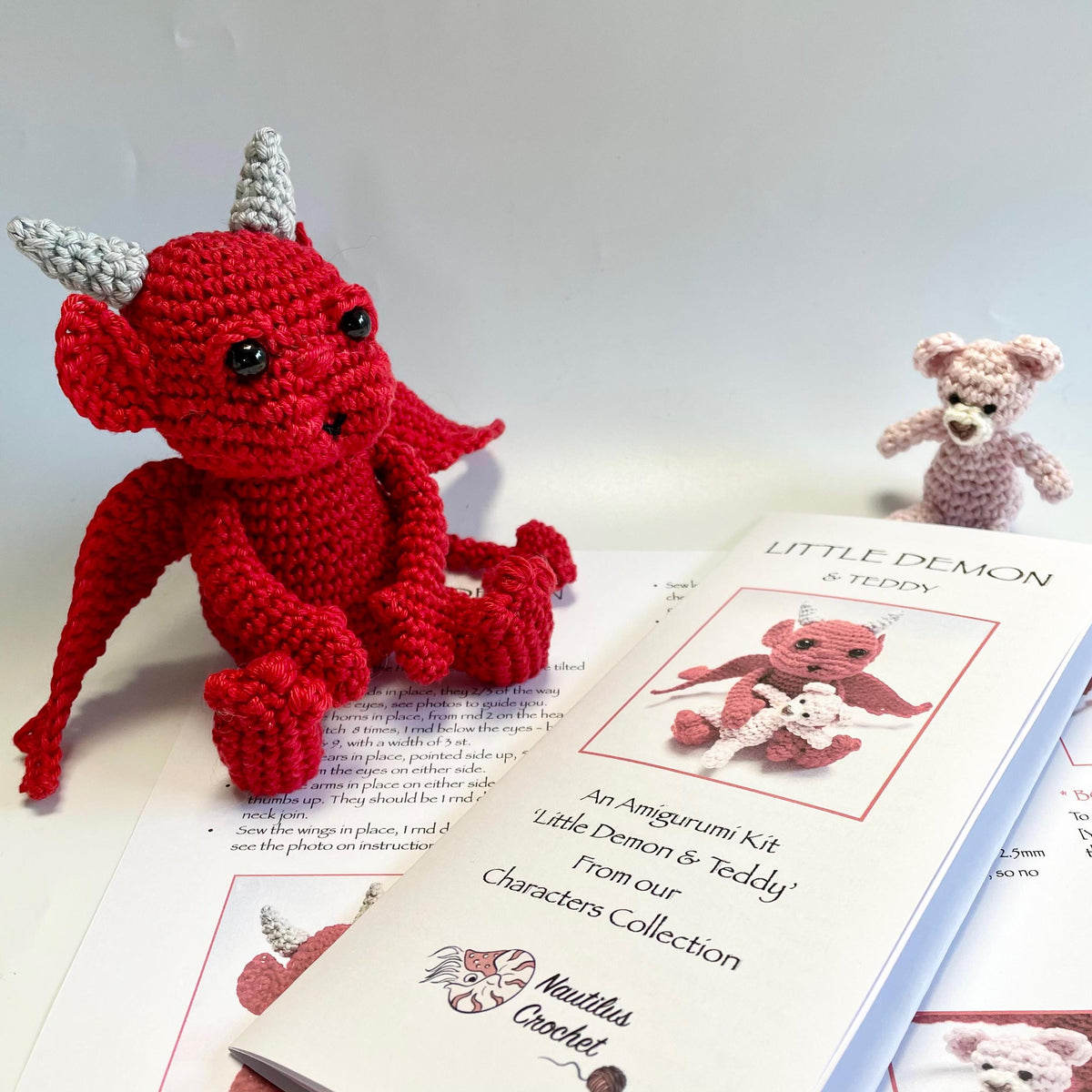 Demon & Teddy Crochet Pattern (Digital Download)